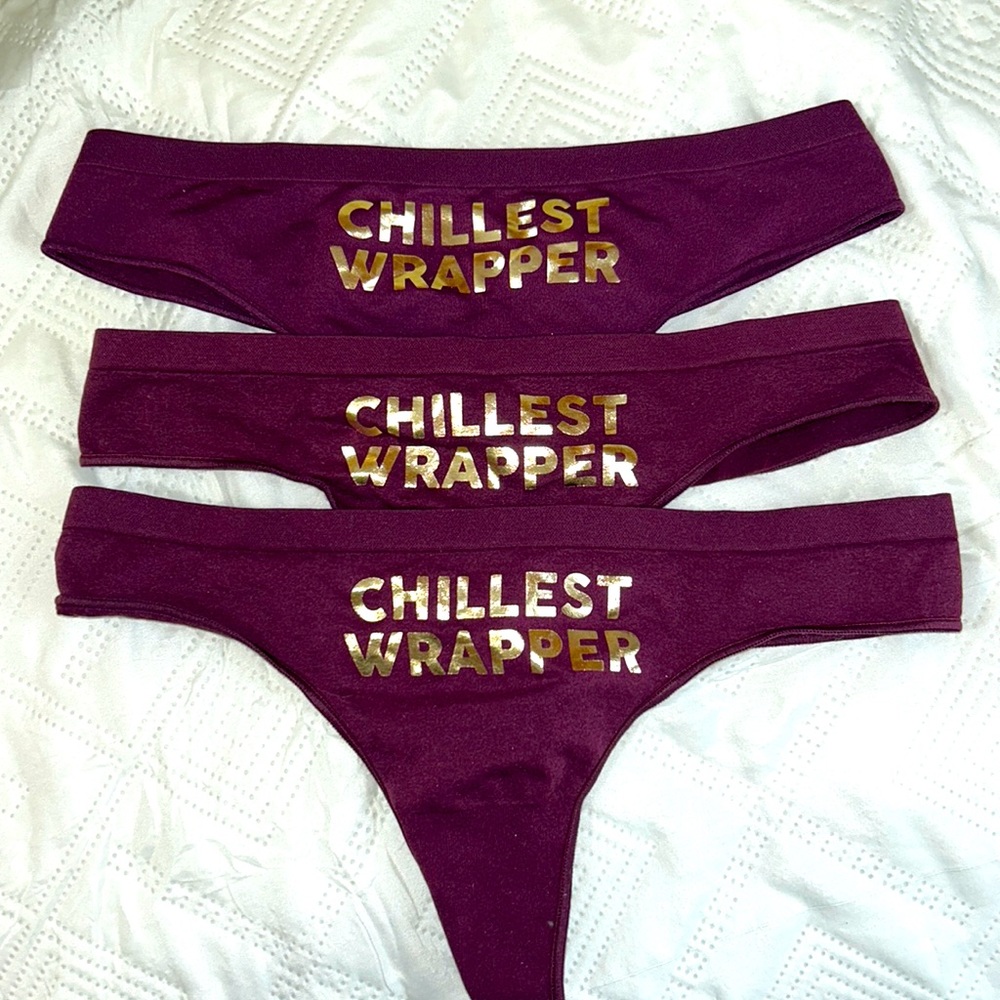 PINK BY VICTORIA SECRET CHILLEST WRAPPER THONGS 3 pack
